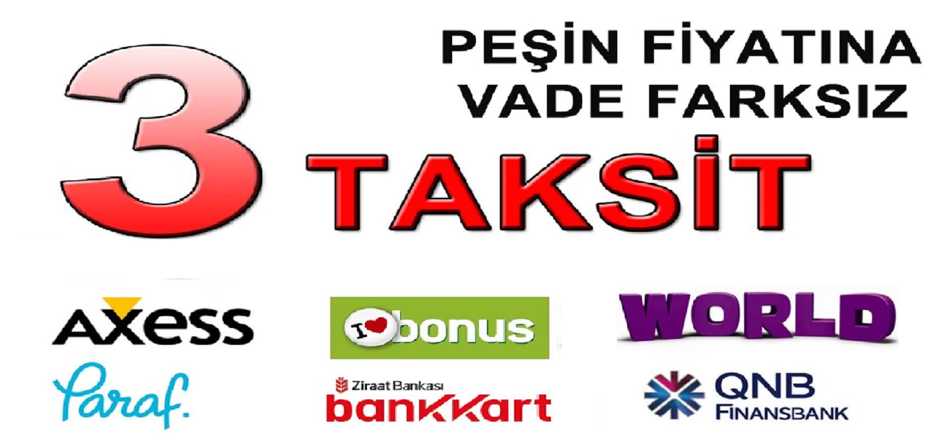 VADE FARKSIZ 3 TAKSİT