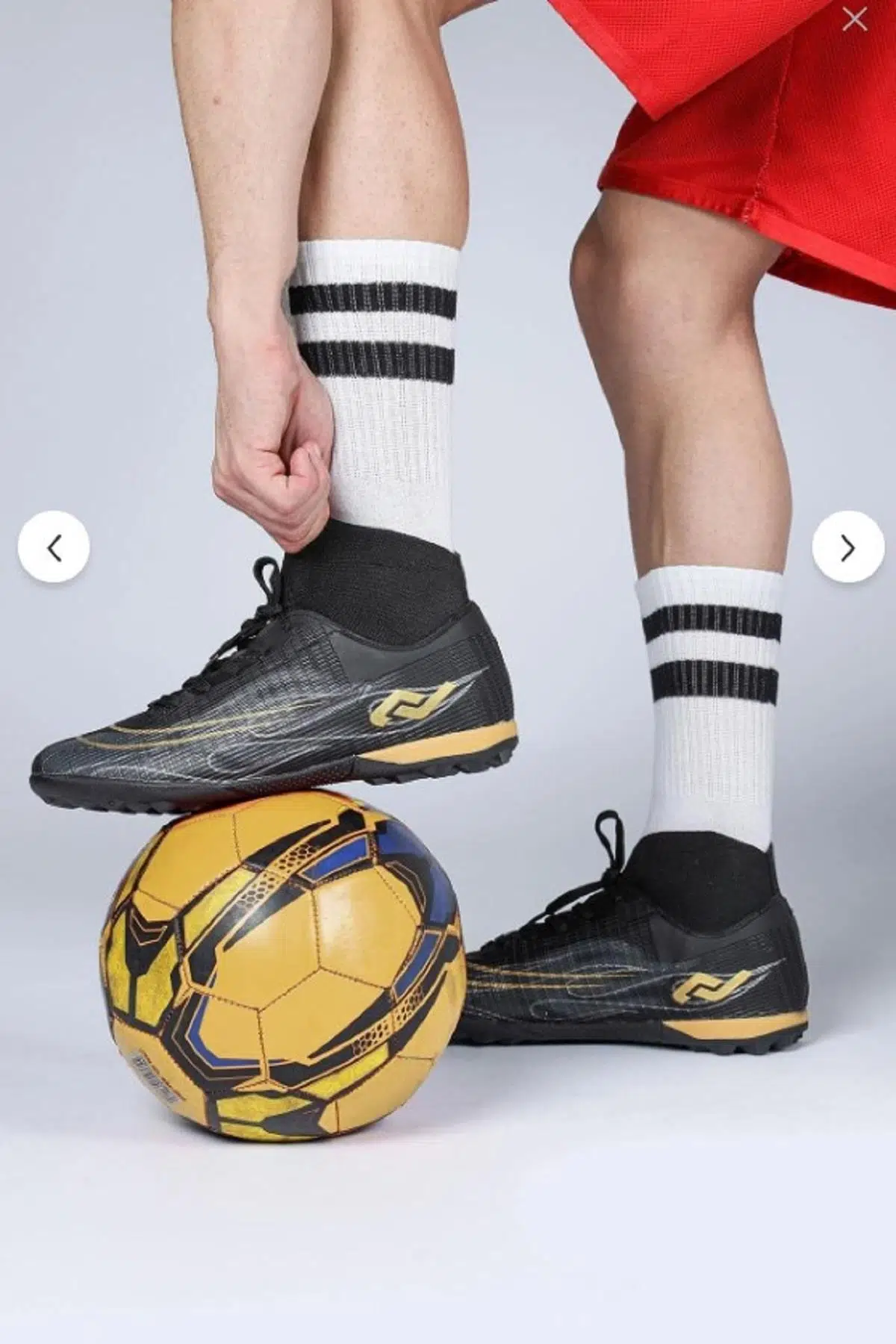 JUMP Orthopedix Futbol Boğazlı Çoraplı Bilekli Halı Saha Spor Ayakkabısı 29677 - SİYAH