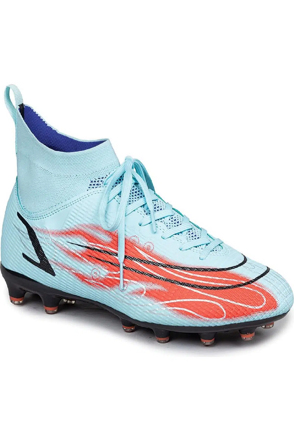 JUMP Orthopedix Futbol Boğazlı Çoraplı Bilekli Krampon Spor Ayakkabısı 29676 - MAVİ