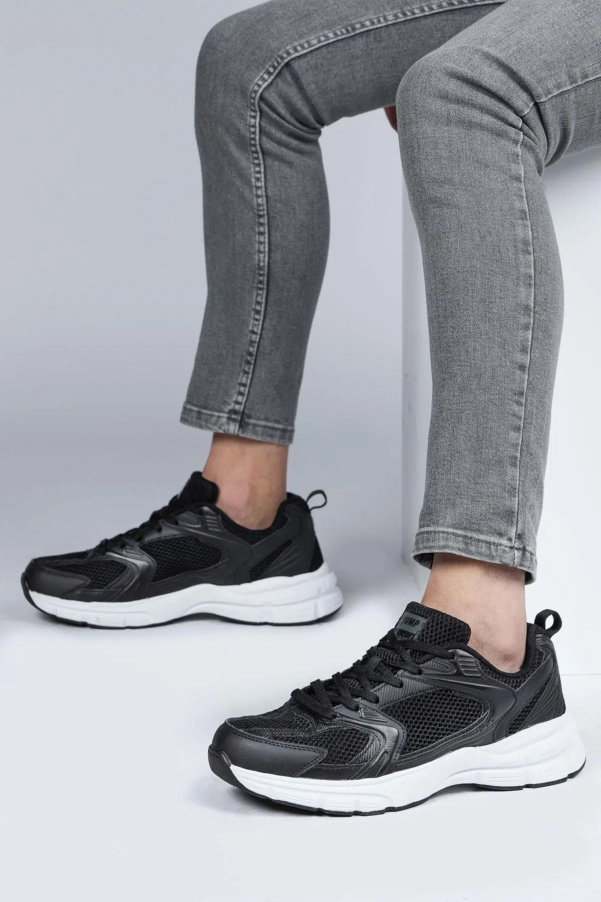 JUMP Orthopedix Erkek Sneakers Spor Ayakkabı 46-47-48 No Büyük Beden 28627 - SİYAH